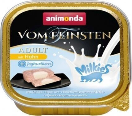 Влажный корм для кошек Animonda vom Feinsten Milkies с курицей и йогуртовым соусом, 100 г