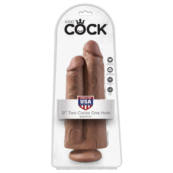 Фаллоимитатор King Cock Double Дилдо Two Cocks One Hole Tan 9