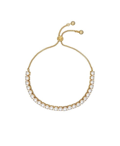 PERRMEL: Pearl Adjustable Tennis Bracelet