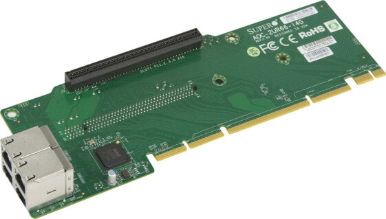 Supermicro AOC-2UR66-I4G - Internal - Wired - PCI Express - Ethernet - 1000 Mbit/s - Green