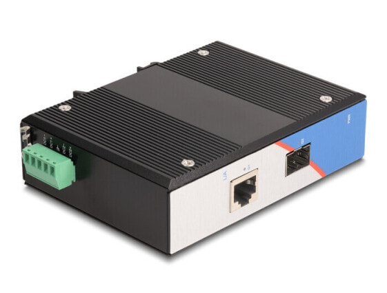 Delock Industrie Gigabit Medienkonverter RJ45 zu SFP für Hutschiene