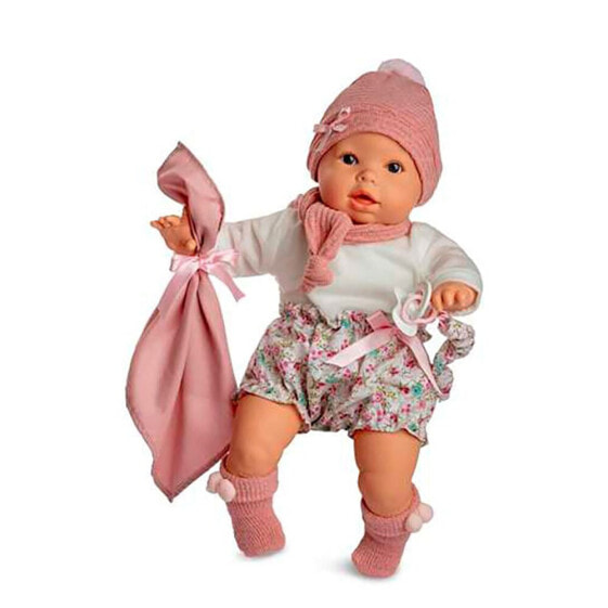 Кукла для детей Berjuan Baby Doll Baby Llorón с розовыми цветами 50 см