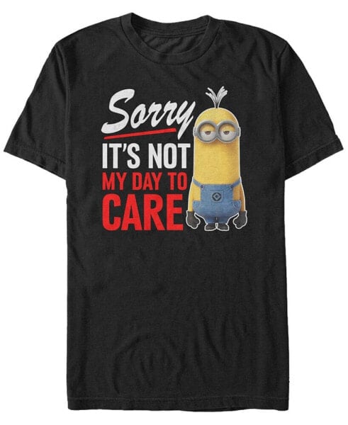 Minions Men's Sorry Not My Day To Care Short Sleeve T-Shirt