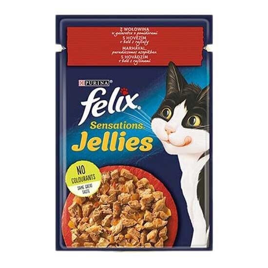 PURINA NESTLE Felix Sensations Duo With Beef And Tomatoes In Jelly 85g Wet Cat Food