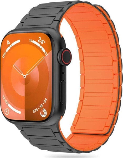 Tech-Protect Pasek do APPLE WATCH 4 / 5 / 6 / 7 / 8 / 9 / SE / ULTRA 1 / 2 (42 / 44 / 45 / 49 MM) Tech-Protect Iconband Magnetic pomarańczowe