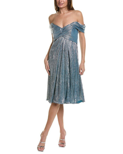 Rene Ruiz Metallic Cocktail Dress Women's