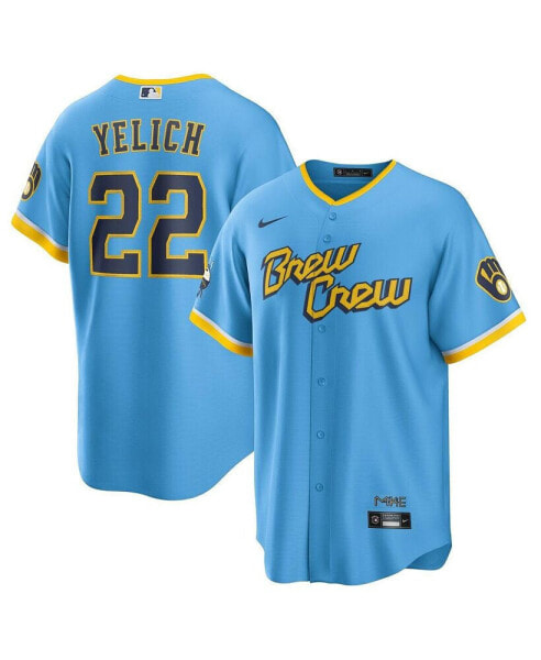 Футболка Nike мужская Milwaukee Brewers City Connect Replica Player Jersey синего цвета