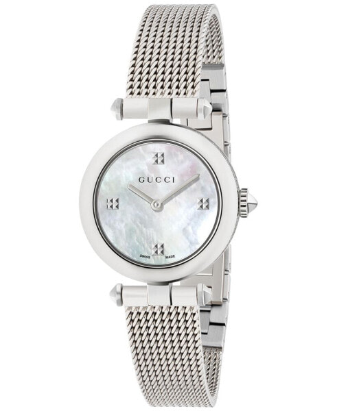 Women's Swiss Diamantissima Stainless Steel Mesh Bracelet Watch 27mm YA141504