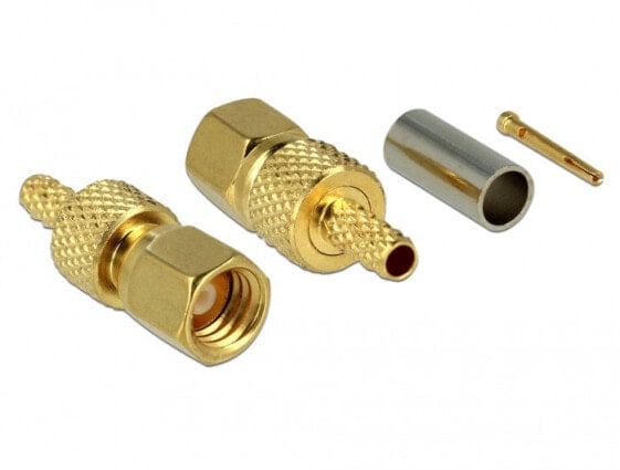 Delock 65858 - SMC - 6 mm - 50 ? - Gold - Brass - Gold - 18.8 mm