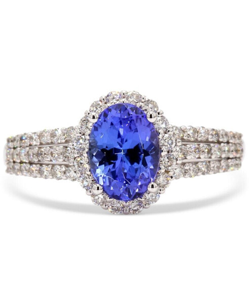 Кольцо Macy's Tanzanite & Diamond Halo Multirow