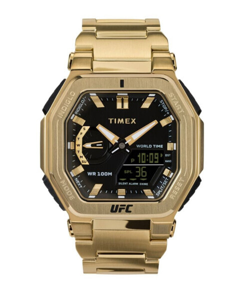 UFC Men's Colossus Analog-Digital Gold-Tone Stainless Steel Watch, 45mm