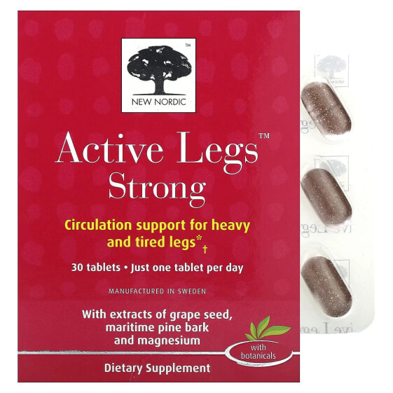 New Nordic US Inc, Active Legs Strong, 30 таблеток