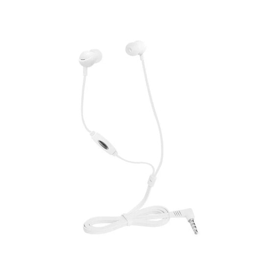 Earphones Blow B12 with microphone - white