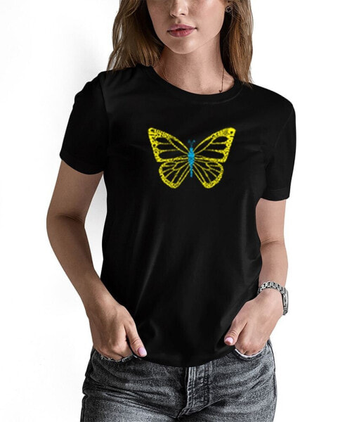 Women's Butterfly Word Art T-shirt