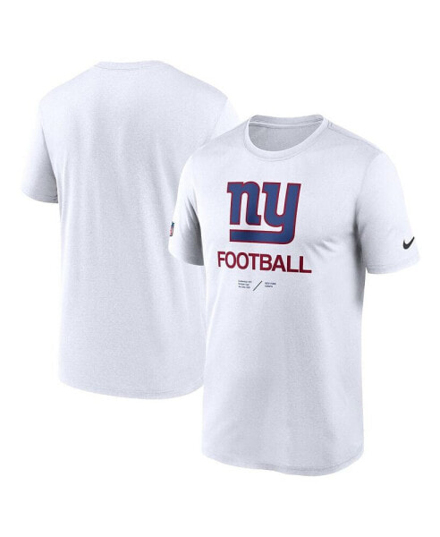 Men's White New York Giants Infographic Performance T-shirt