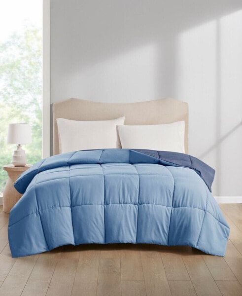 Lightweight Reversible Down Alternative Microfiber Comforter, Full/Queen, Created for Macy's