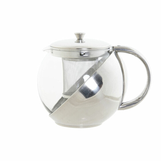 Teapot DKD Home Decor Silver Stainless steel Crystal Plastic 18 x 13 x 15 cm