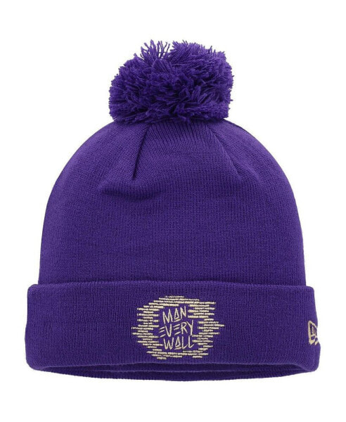 Men's Purple Orlando City SC Jersey Hook Cuffed Knit Hat with Pom