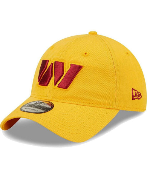 Men's Gold Washington Commanders Icon Logo Core Classic 2.0 9TWENTY Adjustable Hat