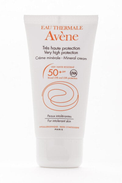 Средство для загара и защиты от солнца Avene Крем для лица и тела с минеральным экраном солнцезащитный SPF50+ Mineral Cream SPF 50+
