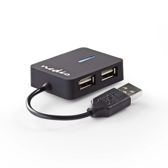 Nedis USB-Hub| USB-A Stecker| 4x USB A Female| 4-Port port s| 2.0| - Cable