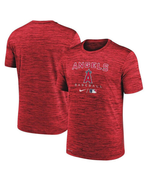Men's Red Los Angeles Angels Authentic Collection Velocity Practice Performance T-shirt