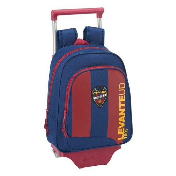 Детский рюкзак с колесиками Levante U.D. 705 Синий Красная кошениль 27 x 10 x 67 см