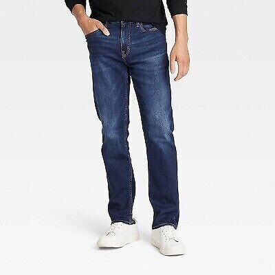 Men's Slim Straight Fit Jeans - Goodfellow & Co Dark Wash 32x30