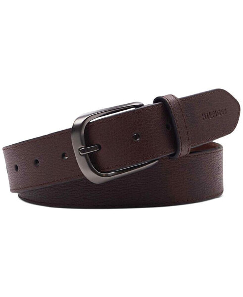 Men's Enamel Logo Ornament Casual Leather Belt