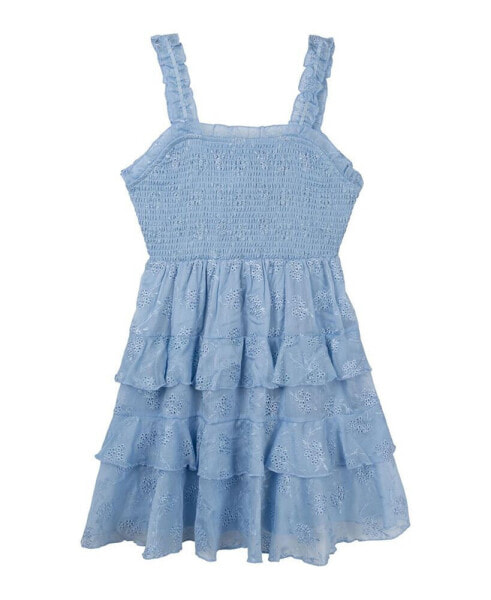 Big Girls Open Back Eyelet Dress