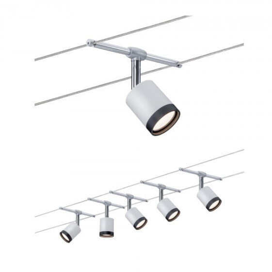 PAULMANN 3981 - Rail lighting spot - 5 bulb(s) - LED - 150 lm - 230 V - Black - Chrome - White