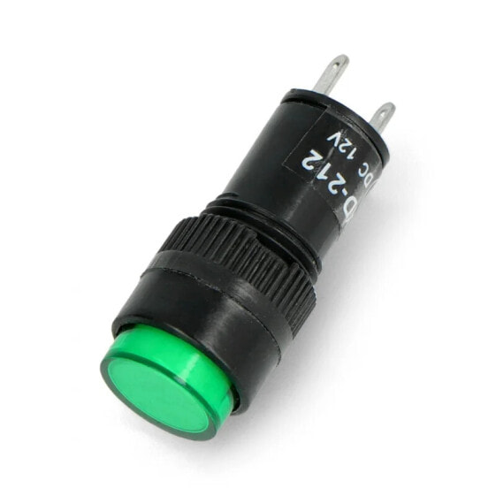 LED indicator 12V DC - 12mm - green