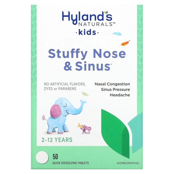 Kids, Stuffy Nose and Sinus, 2-12 Years, 50 Quick-Dissolving Tablets