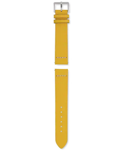 Captain Cook Yellow Leather Watch Strap 37mm