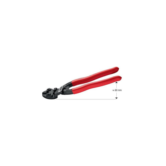 Knipex Kompaktbolzenschneider CoBolt® Länge 200 mm Kunststoffüberzug 20 ° 3,6 mm ohne Aussparung weich 6 mm mittel 5,2 mm hart 4 mm