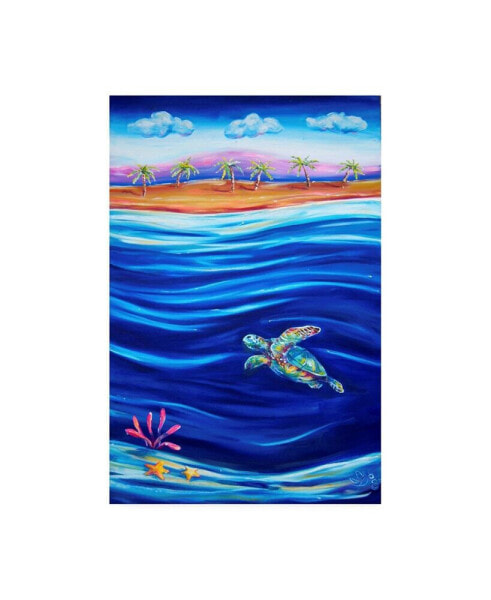 Deborah Broughton Reef Tropicturtle Canvas Art - 15.5" x 21"