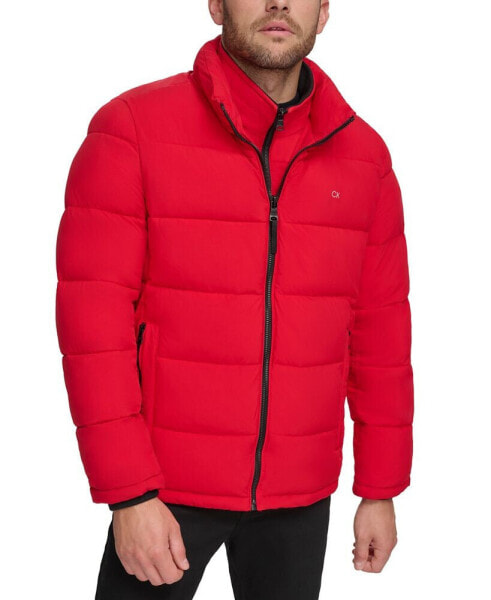 Men's Puffer With Set In Bib Detail, Created for Macy's