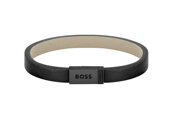 Jace 1580337 modern black leather bracelet