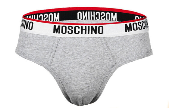 Трусы удобные Moschino с логотипом V4707-8119-0489, серого цвета