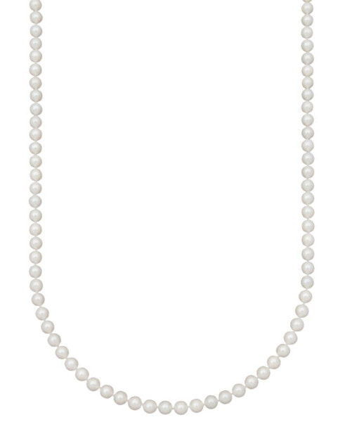 Pearl Necklace, 20" 14k Gold A+ Akoya Cultured Pearl Strand (6-6-1/2mm)
