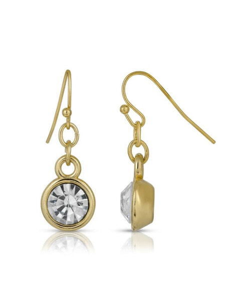 Gold-Tone Crystal Drop Earrings