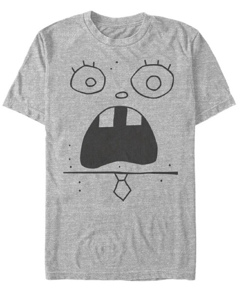 Men's Doodlebob Face Tee Short Sleeve Crew T-shirt