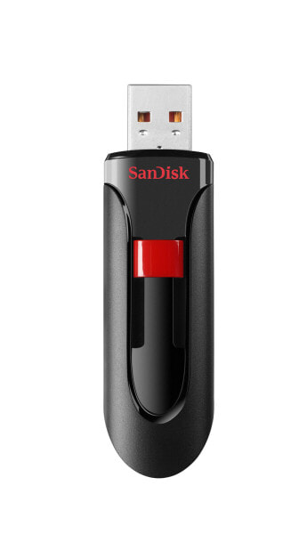 SanDisk Cruzer Glide - 128 GB - USB Type-A - 2.0 - Slide - 6.8 g - Black - Red