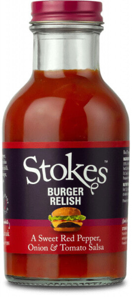 Stokes Sauces Burger Relish - Chili sauce - 300 g - Glass bottle - United States - 481 kJ - 116 kcal