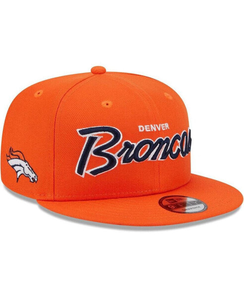 Men's Orange Denver Broncos Main Script 9FIFTY Snapback Hat