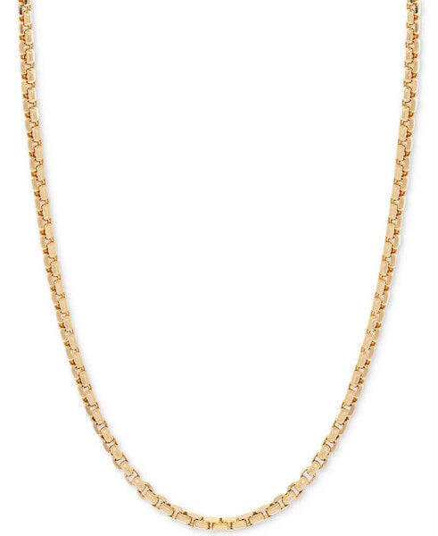 24" Round Box Link Chain Necklace (1-1/2mm) in 14k Gold