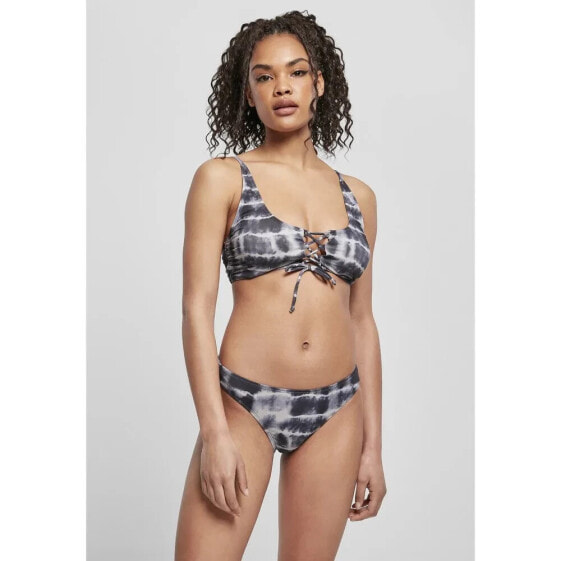 URBAN CLASSICS Lace Up Tie Dye Bikini