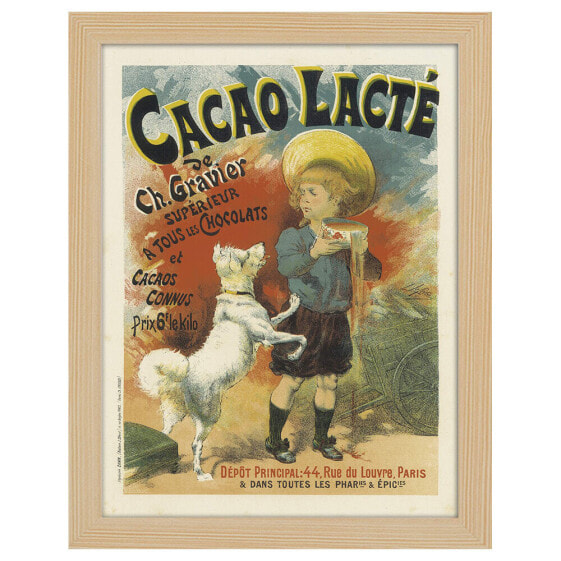 Декор и интерьер LegendArte Плакат Cacao Lacté Vintage Kunstposter 50x70 см.