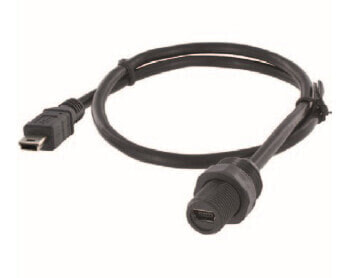 Разъем Mini-USB 2.0 Type B Encitech M12, 1 м, USB 2.0, цвет черный