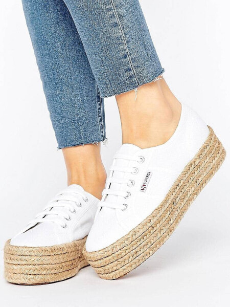 Superga – 2790 Espadrille – Flache Sneaker in Weiß